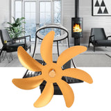 Wood Stove Fan Pipe Fireplace Fan 7 Blades Stove Fan On Chimney Silent Motors Heat Powered Wood Stove Fan Magnetic Wall Mount Gold