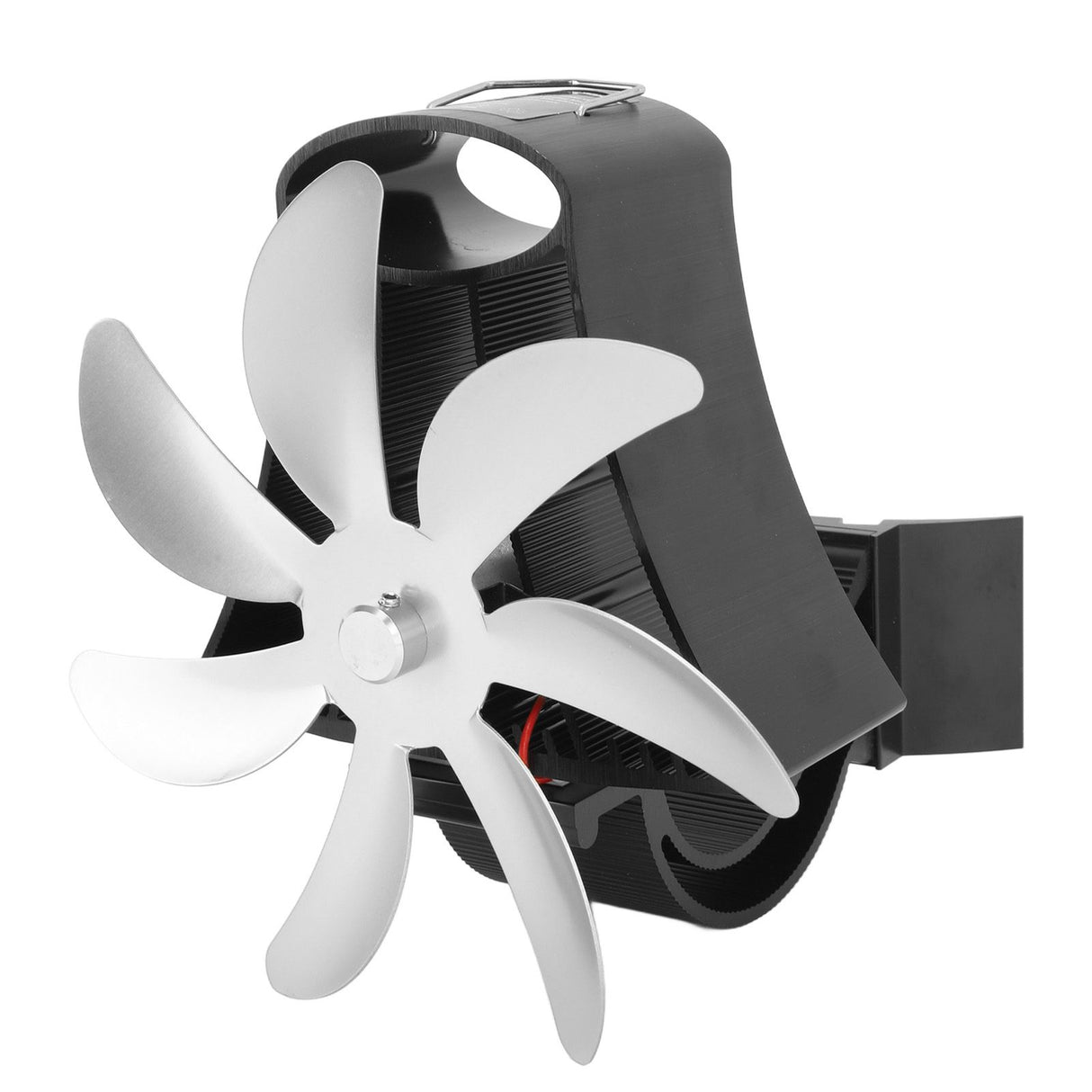 Wood Stove Fan Pipe Fireplace Fan 7 Blades Stove Fan On Chimney Silent Motors Heat Powered Wood Stove Fan Magnetic Wall Mount Silver