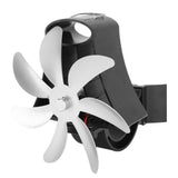Wood Stove Fan Pipe Fireplace Fan 7 Blades Stove Fan On Chimney Silent Motors Heat Powered Wood Stove Fan Magnetic Wall Mount Silver