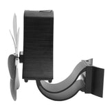 Wood Stove Fan Pipe Fireplace Fan 7 Blades Stove Fan On Chimney Silent Motors Heat Powered Wood Stove Fan Magnetic Wall Mount Silver
