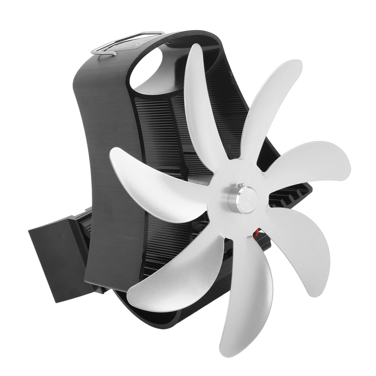 Wood Stove Fan Pipe Fireplace Fan 7 Blades Stove Fan On Chimney Silent Motors Heat Powered Wood Stove Fan Magnetic Wall Mount Silver