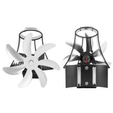 Wood Stove Fan Pipe Fireplace Fan 7 Blades Stove Fan On Chimney Silent Motors Heat Powered Wood Stove Fan Magnetic Wall Mount Silver