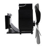Wood Stove Fan Heat Powered 6 Blades Hanging Stove Fan Silent Flue Pipe Hanging Fireplace Fan Eco Friendly Wall Mount Black