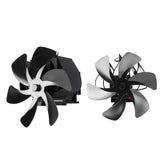 Wood Stove Fan Heat Powered 6 Blades Hanging Stove Fan Silent Flue Pipe Hanging Fireplace Fan Eco Friendly Wall Mount Black - Extra Image