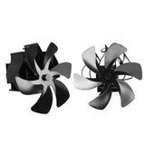Wood Stove Fan Heat Powered 6 Blades Hanging Stove Fan Silent Flue Pipe Hanging Fireplace Fan Eco Friendly Wall Mount Black