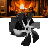 Wood Stove Fan Heat Powered 6 Blades Hanging Stove Fan Silent Flue Pipe Hanging Fireplace Fan Eco Friendly Wall Mount Black