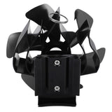 Wood Stove Fan Heat Powered 6 Blades Hanging Stove Fan Silent Flue Pipe Hanging Fireplace Fan Eco Friendly Wall Mount Black