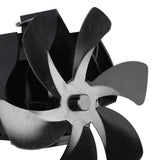 Wood Stove Fan Heat Powered 6 Blades Hanging Stove Fan Silent Flue Pipe Hanging Fireplace Fan Eco Friendly Wall Mount Black