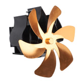 Wood Stove Fan Heat Powered 6 Blades Hanging Stove Fan Silent Flue Pipe Hanging Fireplace Fan Eco Friendly Wall Mount Gold - Top-Down View