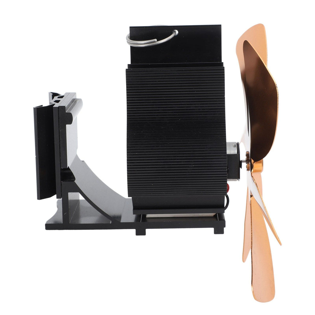 Wood Stove Fan Heat Powered 6 Blades Hanging Stove Fan Silent Flue Pipe Hanging Fireplace Fan Eco Friendly Wall Mount Gold