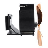 Wood Stove Fan Heat Powered 6 Blades Hanging Stove Fan Silent Flue Pipe Hanging Fireplace Fan Eco Friendly Wall Mount Gold - 45-Degree Angle