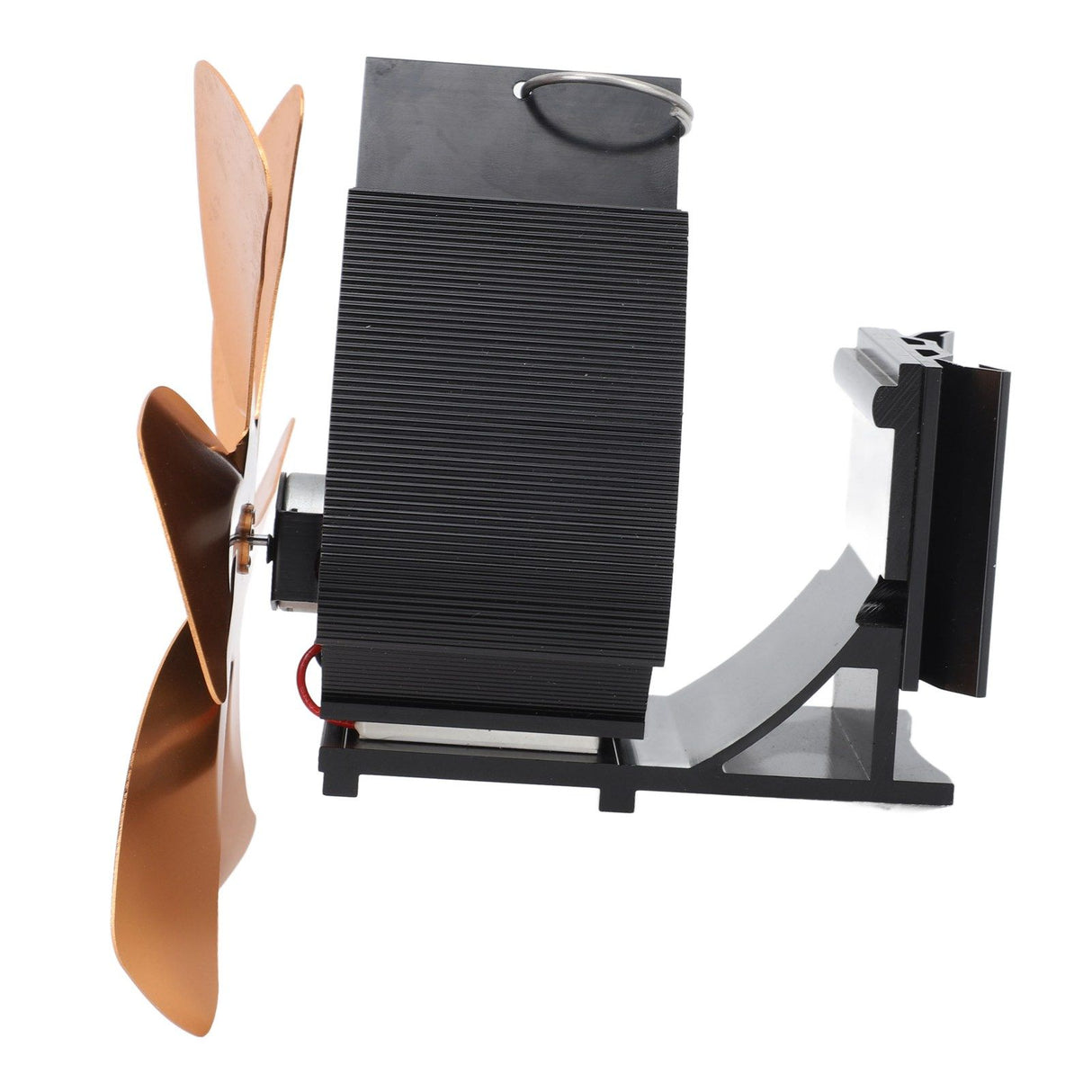 Wood Stove Fan Heat Powered 6 Blades Hanging Stove Fan Silent Flue Pipe Hanging Fireplace Fan Eco Friendly Wall Mount Gold