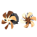 Wood Stove Fan Heat Powered 6 Blades Hanging Stove Fan Silent Flue Pipe Hanging Fireplace Fan Eco Friendly Wall Mount Gold