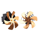 Wood Stove Fan Heat Powered 6 Blades Hanging Stove Fan Silent Flue Pipe Hanging Fireplace Fan Eco Friendly Wall Mount Gold
