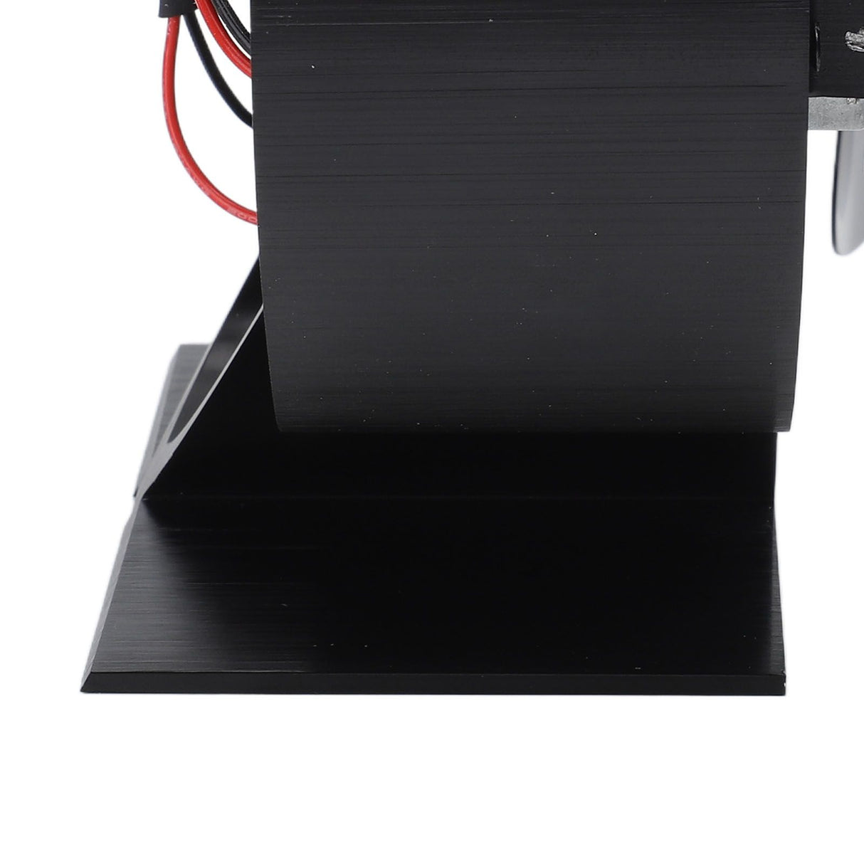 Stove Fan Heat Powered Aluminum Alloy 4 Blades Dual Head Fireplace Fan for Replacement Black