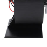 Stove Fan Heat Powered Aluminum Alloy 4 Blades Dual Head Fireplace Fan for Replacement Black