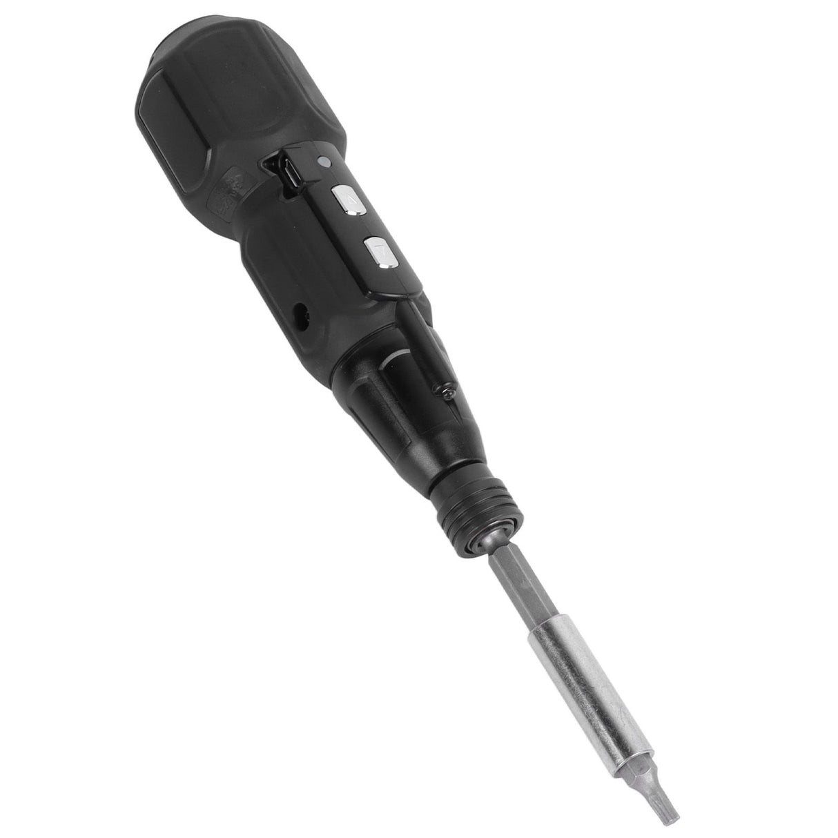 Cordless Electric Screwdriver with LED Light Alloy Steel 900mAh USB Charging Electric Manual 2 in 1 Power Screwdriver Set Black