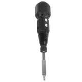 Cordless Electric Screwdriver with LED Light Alloy Steel 900mAh USB Charging Electric Manual 2 in 1 Power Screwdriver Set Black - Close-Up Angle