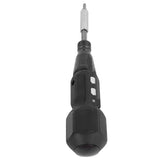 Cordless Electric Screwdriver with LED Light Alloy Steel 900mAh USB Charging Electric Manual 2 in 1 Power Screwdriver Set Black