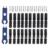 Solar Connectors with 10 Pairs Male Female Plug Spanners Waterproof Flame Retardant Solar Panel Cable Connectors