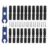 Solar Connectors with 10 Pairs Male Female Plug Spanners Waterproof Flame Retardant Solar Panel Cable Connectors