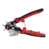 Leather Hole Puncher Punch Plier for Belts Watch Bands Handbag Straps Fabric DIY Home Craft Projects Multi Hole Sizes Make - Top-Down View
