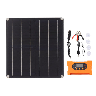 18V 25W Monocrystalline Solar Panel Kit Battery Free Direct Drive IP70 Solar Panel with 100A Fast Charging Controller