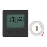 Digital Thermostat 4500W High Power Electric Floor Heating Temperature Control Thermostat for Office Mall AC 90V to 240V Black