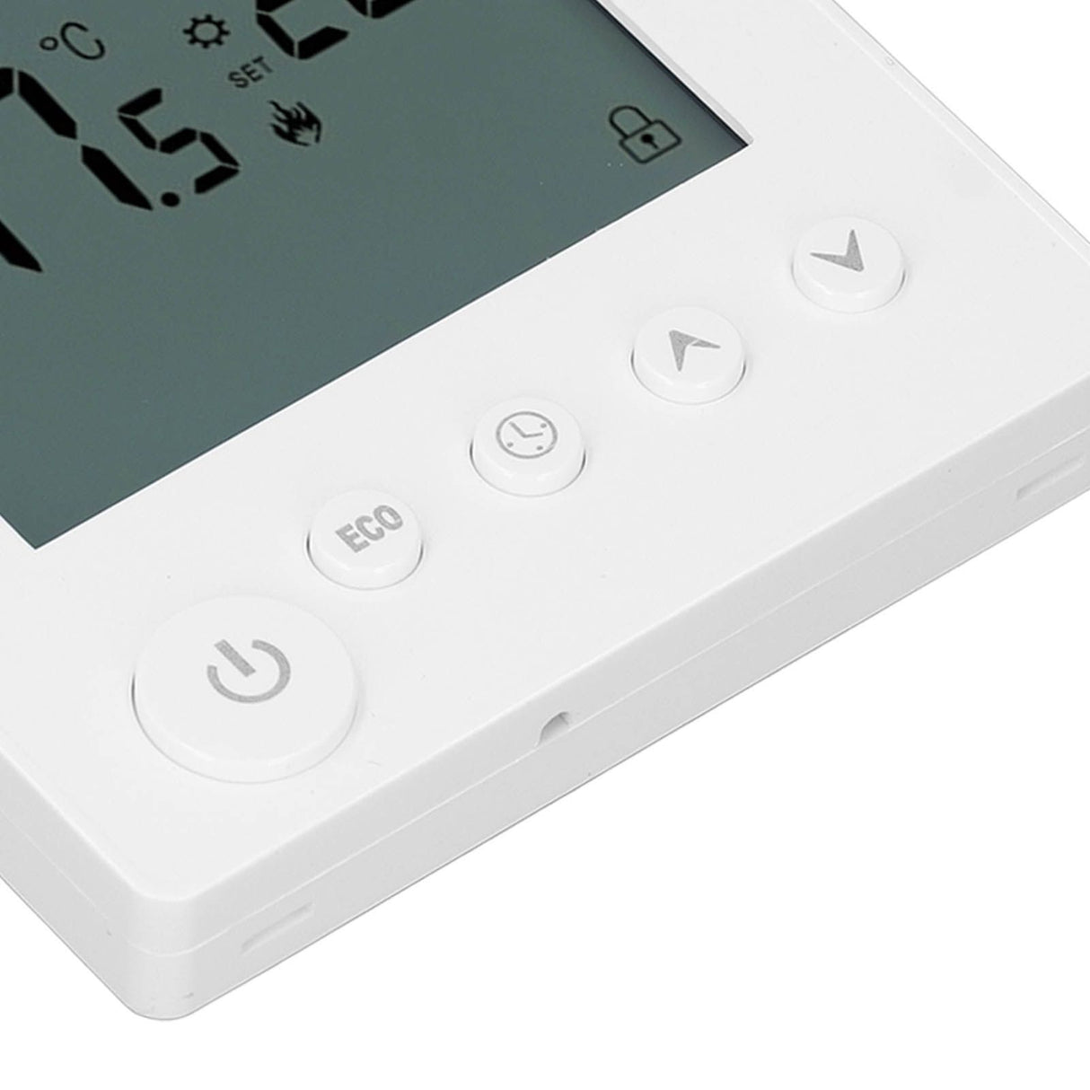 Digital Thermostat 4500W High Power Electric Floor Heating Temperature Control Thermostat for Office Mall AC 90V to 240V White