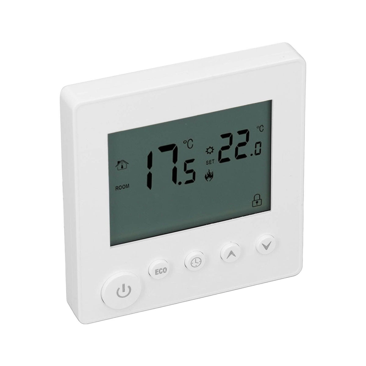 Smart Thermostat 4500W Button Control Water Heating Thermostat for Home Office Market Hotel AC90V to 240V White