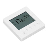 Smart Thermostat 4500W Button Control Water Heating Thermostat for Home Office Market Hotel AC90V to 240V White - Low Angle