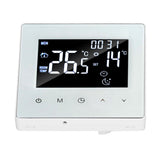 Digital Thermostat Screen Programmable Home Thermostat with 3 Meter Sensor Line for Electric Floor Heating Home Hotel Office AC90‑240V White Without WiFi - 45-Degree Angle