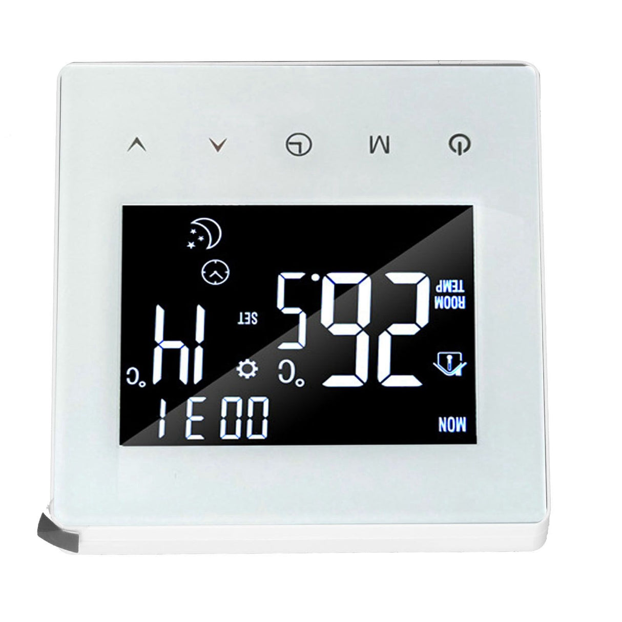 Digital Thermostat Screen Programmable Home Thermostat with 3 Meter Sensor Line for Electric Floor Heating Home Hotel Office AC90‑240V White Without WiFi