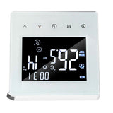 Digital Thermostat Screen Programmable Home Thermostat with 3 Meter Sensor Line for Electric Floor Heating Home Hotel Office AC90‑240V White Without WiFi