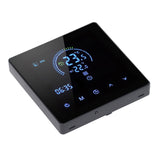 16A Digital Thermostat with LCD Display Programmable Thermostat Electric Heating Thermostat for Home Office Hotel AC 90V‑240V Black Without WiFi