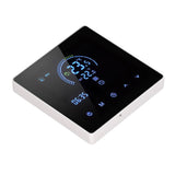 16A Digital Thermostat with LCD Display Programmable Thermostat Electric Heating Thermostat for Home Office Hotel AC 90V‑240V White Without WiFi - 45-Degree Angle