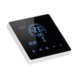 16A Digital Thermostat with LCD Display Programmable Thermostat Electric Heating Thermostat for Home Office Hotel AC 90V‑240V White Without WiFi