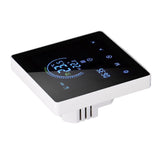 16A Digital Thermostat with LCD Display Programmable Thermostat Electric Heating Thermostat for Home Office Hotel AC 90V‑240V White Without WiFi