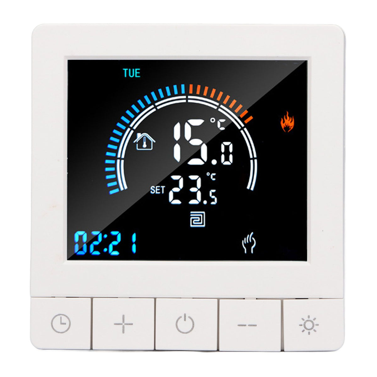 Programmable Smart Thermostat Electric Heating Smart Thermostat Digital LCD Display Temperature Controller for Home Hotels AC 90V‑240V 16A WiFi Style