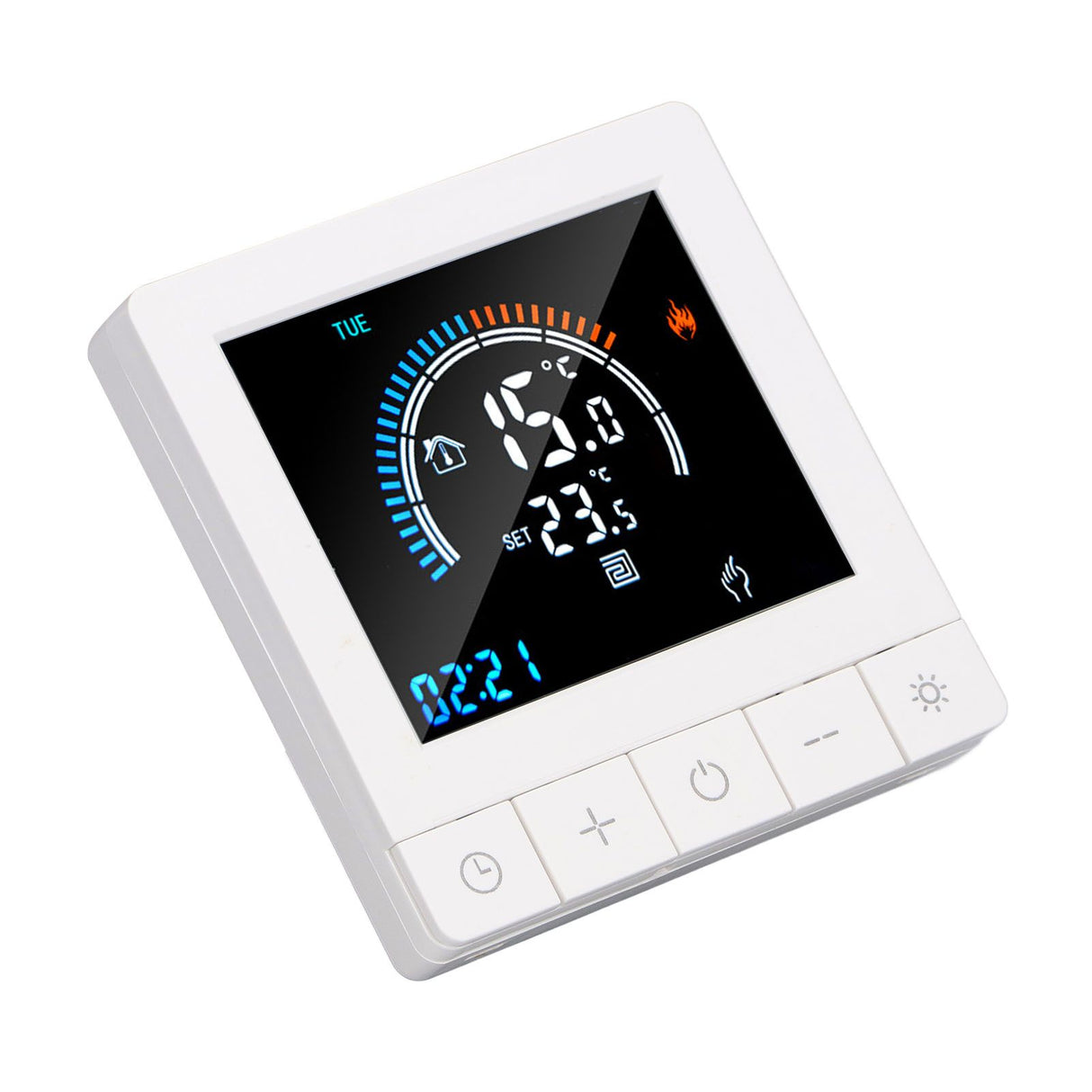 Programmable Smart Thermostat Electric Heating Smart Thermostat Digital LCD Display Temperature Controller for Home Hotels AC 90V‑240V 16A WiFi Style