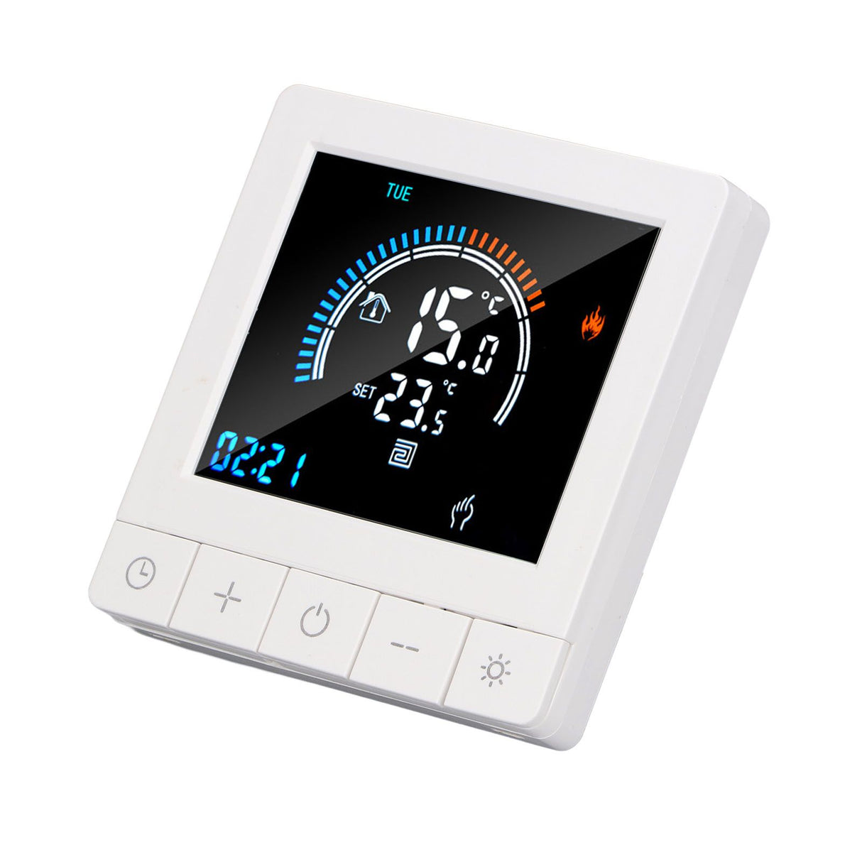Programmable Smart Thermostat Electric Heating Smart Thermostat Digital LCD Display Temperature Controller for Home Hotels AC 90V‑240V 16A WiFi Style