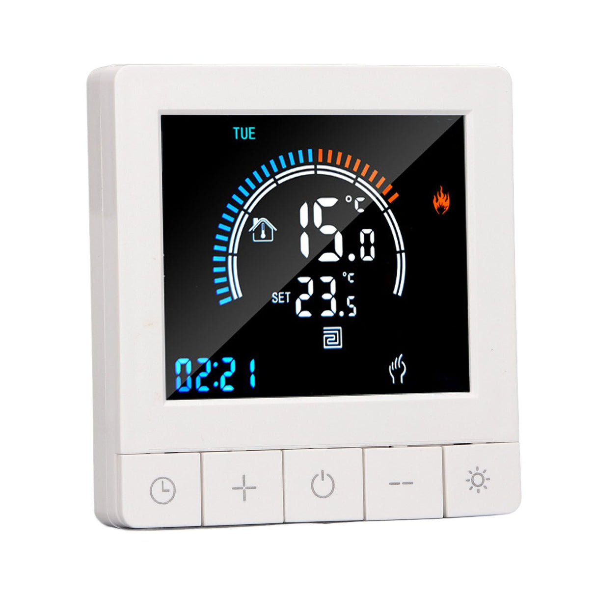 Programmable Smart Thermostat Electric Heating Smart Thermostat Digital LCD Display Temperature Controller for Home Hotels AC 90V‑240V 16A WiFi Style