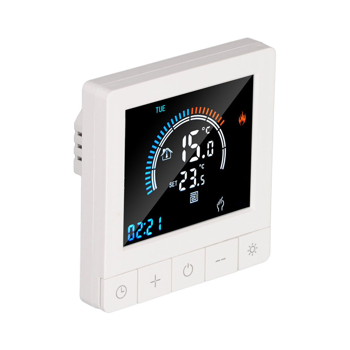 Programmable Smart Thermostat Electric Heating Smart Thermostat Digital LCD Display Temperature Controller for Home Hotels AC 90V‑240V 16A WiFi Style