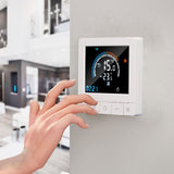 Programmable Smart Thermostat Electric Heating Smart Thermostat Digital LCD Display Temperature Controller for Home Hotels AC 90V‑240V 16A WiFi Style