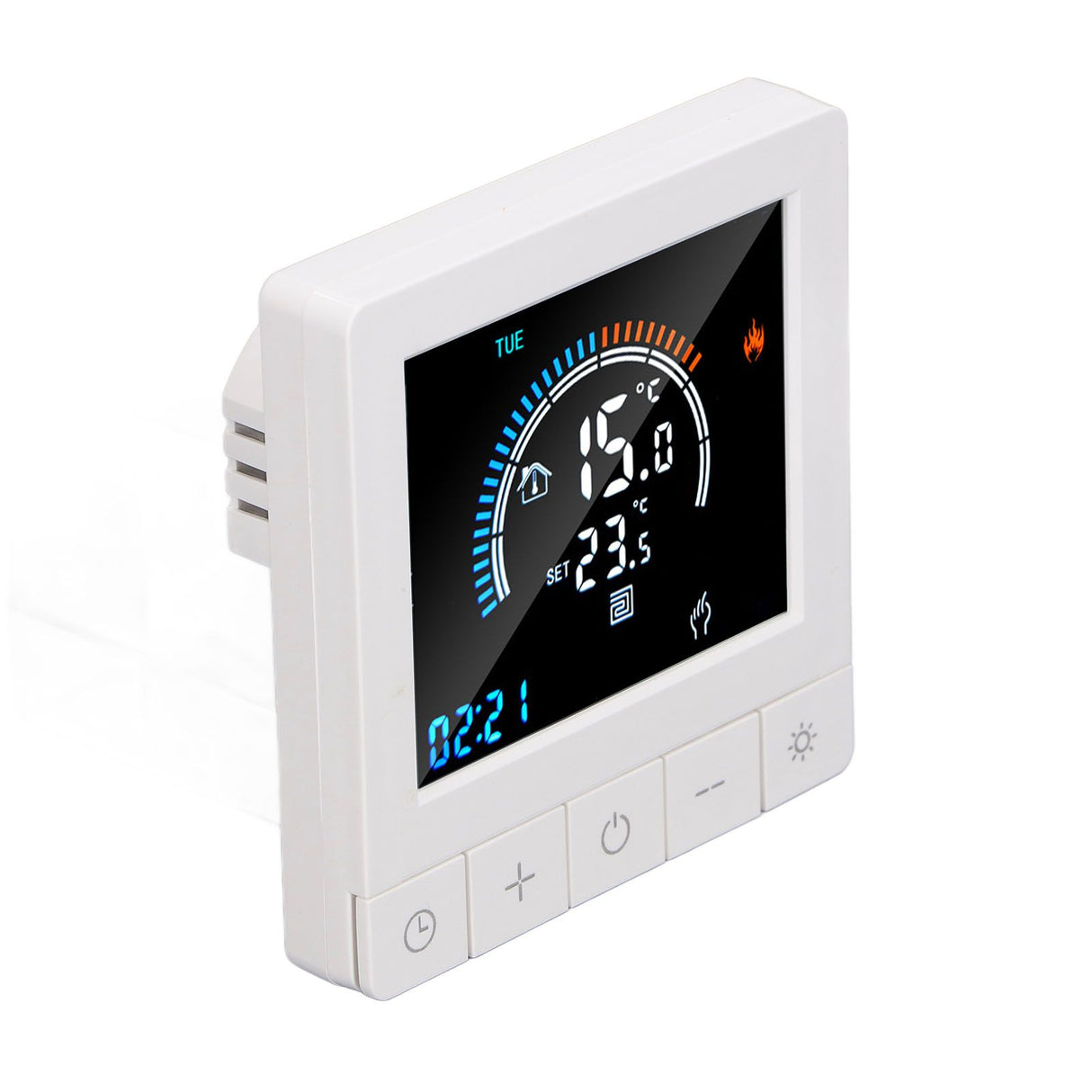 Programmable Smart Thermostat Electric Heating Smart Thermostat Digital LCD Display Temperature Controller for Home Hotels AC 90V‑240V 16A Regular Style