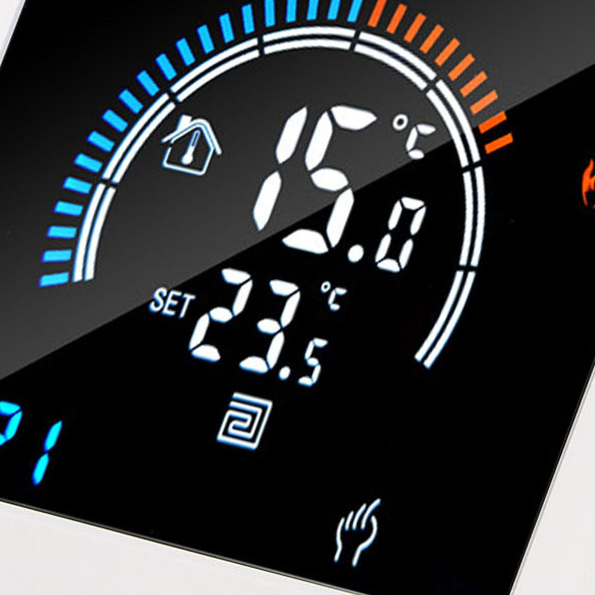Programmable Smart Thermostat Electric Heating Smart Thermostat Digital LCD Display Temperature Controller for Home Hotels AC 90V‑240V 16A Regular Style