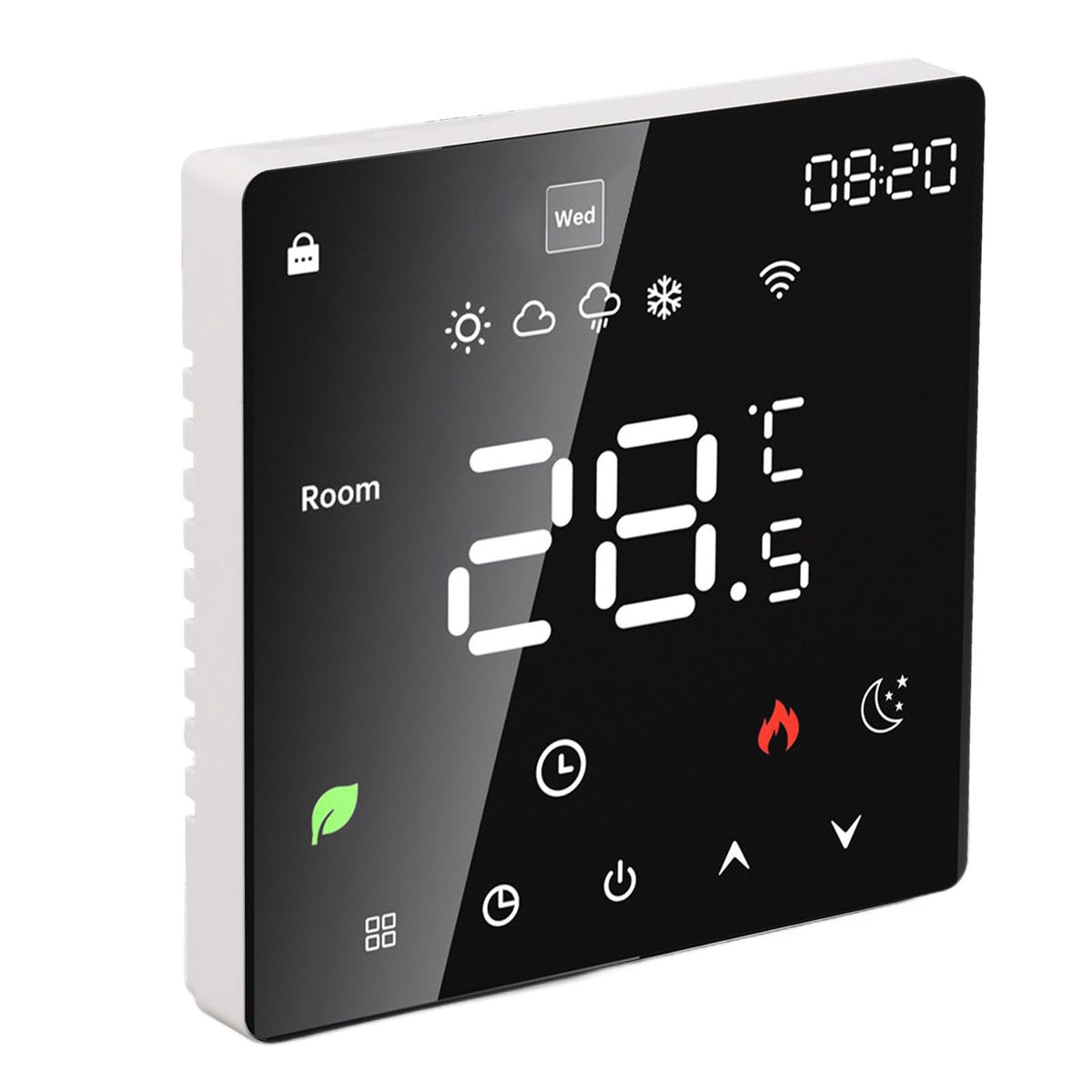 16A Smart Thermostat LCD Color Touchscreen PC Programmable Electric Heating Thermostat for Home Hotel Office AC 90 to 240V WiFi