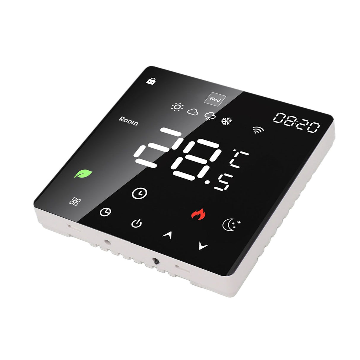 16A Smart Thermostat LCD Color Touchscreen PC Programmable Electric Heating Thermostat for Home Hotel Office AC 90 to 240V WiFi