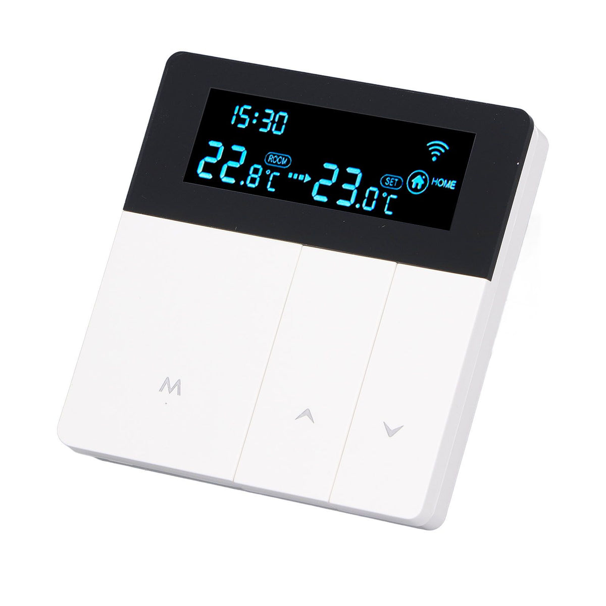 3A Smart Thermostat LCD Color Screen High Accuracy Programmable Thermostat Water Heating Boiler Heating for Home Shopping Mall AC90‑240V White Without WiFi