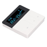 3A Smart Thermostat LCD Color Screen High Accuracy Programmable Thermostat Water Heating Boiler Heating for Home Shopping Mall AC90‑240V White Without WiFi - Top-Down View